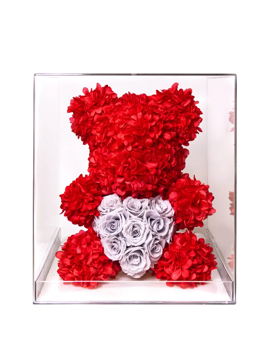 Everlasting Rose Heart Bear