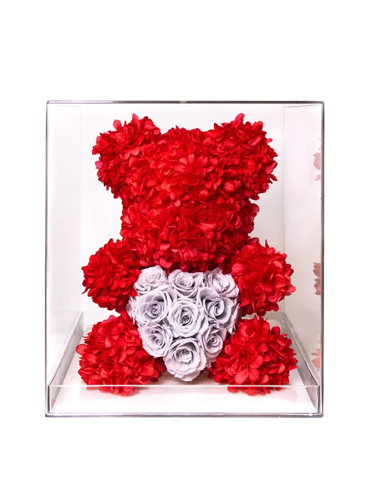 Everlasting Rose Heart Bear