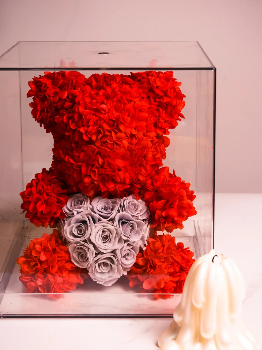 Everlasting Rose Heart Bear