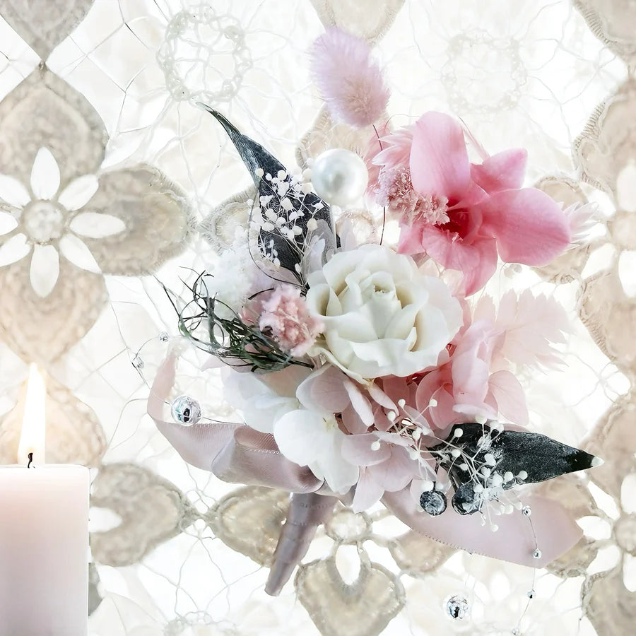 Everlasting-Flower Wedding Boutonniere