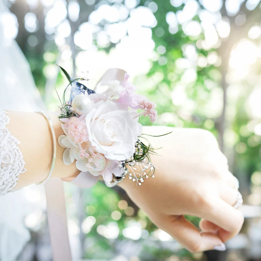Everlasting-Flower Wedding Wrist Corsage