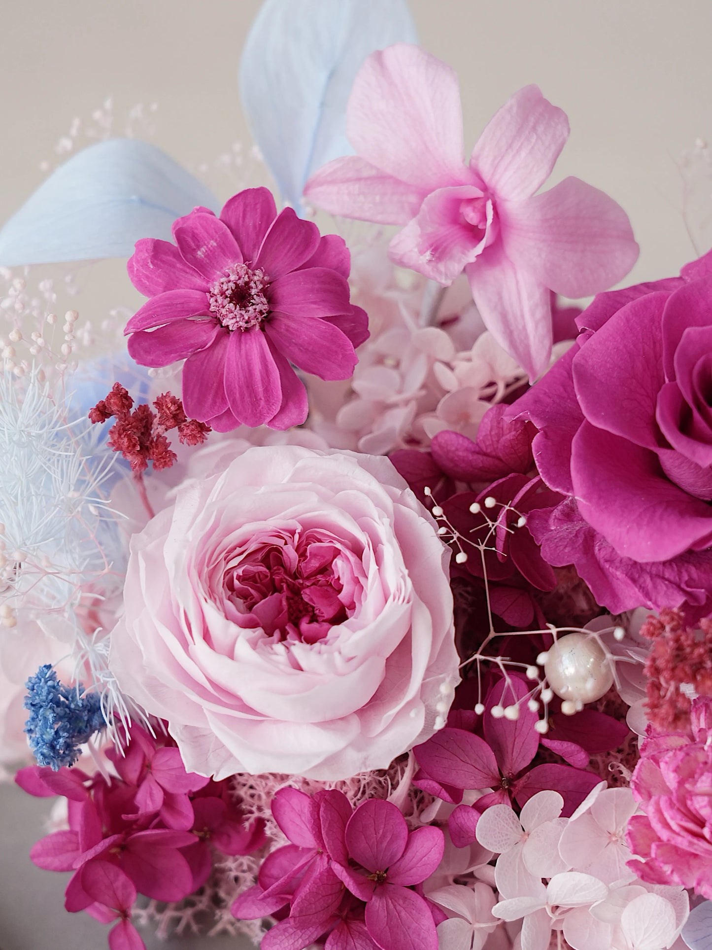 Octagonal Everlasting Flower Acrylic Box-Short