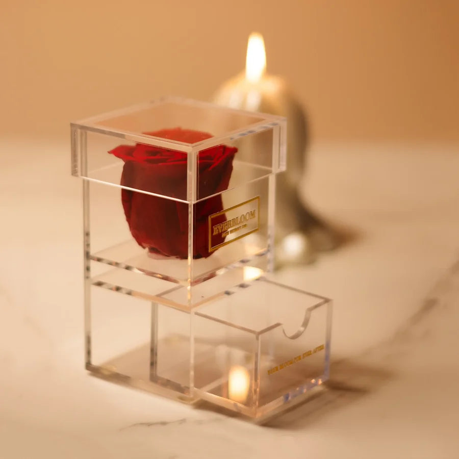 Single Rose Acrylic Box